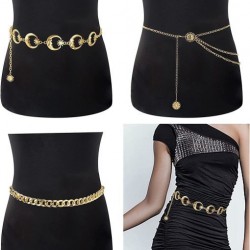 3Pieces Chain Belts For Women Metal Belt Chain Waist Adjustable Body Waist Chain Belly Chain For Dress